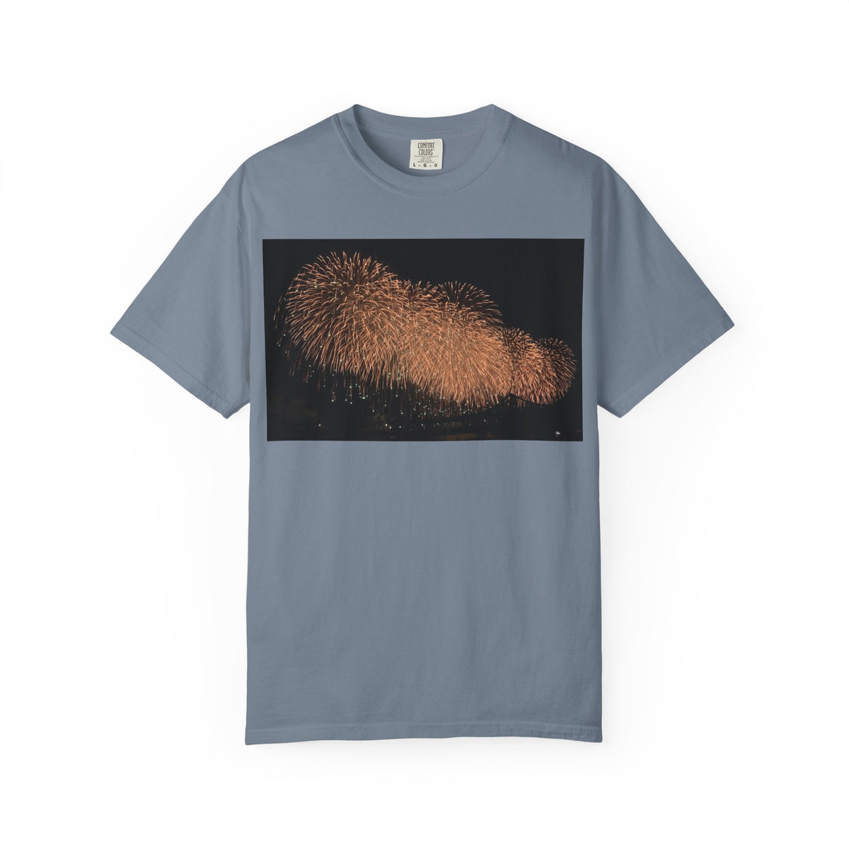 夜空を彩る大輪の華Tシャツ（2026年版） — 日本三大花火の街、2026年、長生橋、超大型ベスビアス風大花火