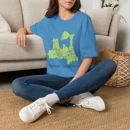 青森県道の駅マップTシャツ —  道の駅全28所