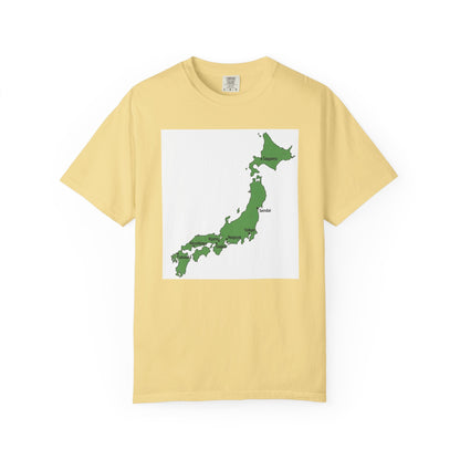 日本列島マップ Tシャツ｜主要都市入り｜Japan Map｜ユニセックス コットンTシャツ