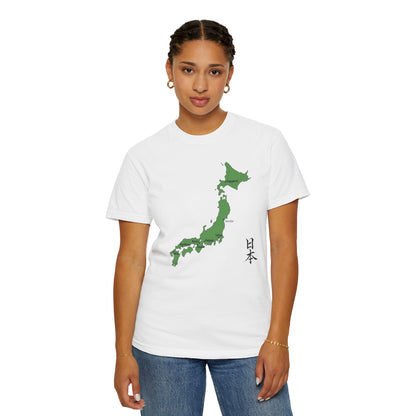 日本 Japan Map T-Shirt | Major Cities & Japanese Calligraphy Tee