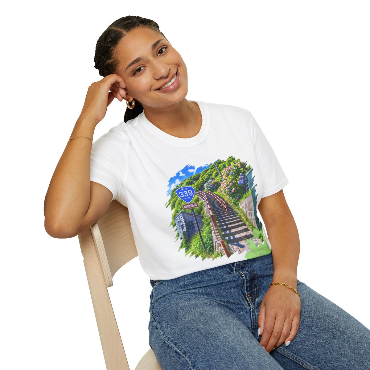 Route 339 Staircase National Highway T-Shirt | Cape Tappi Aomori