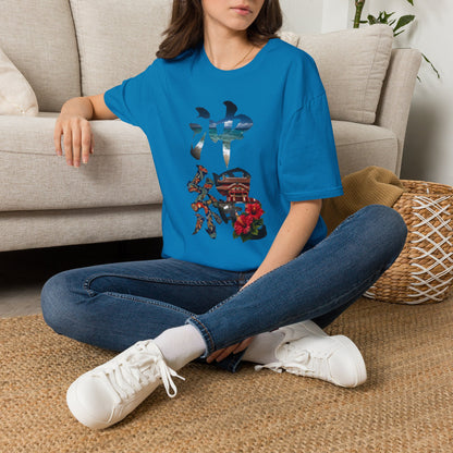 沖縄 Okinawa Kanji Nature T-Shirt | Tropical Japanese Brush Art Tee