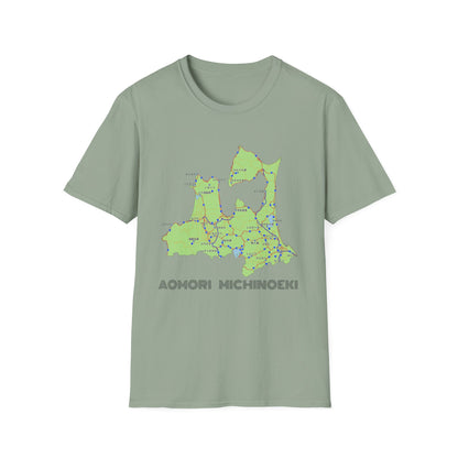 Aomori Michi-no-Eki Map T-Shirt | All 28 Roadside Stations