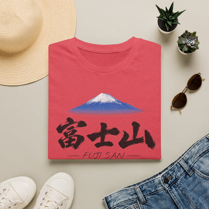 富士山 Mount Fuji T-Shirt | Japanese Calligraphy & Fuji San Photo Art Tee