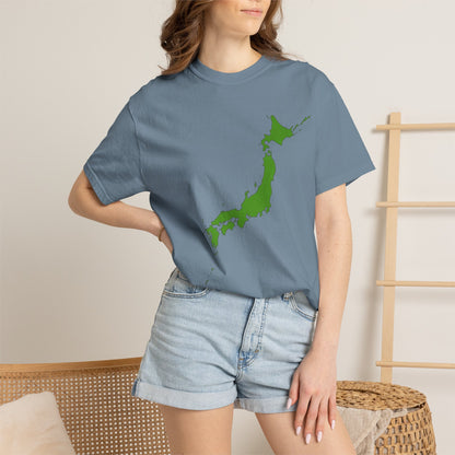 日本列島マップ Tシャツ｜精密地図デザイン｜Japan Map｜ユニセックス コットンTシャツ