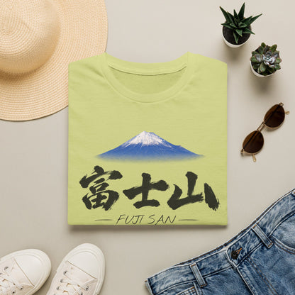 富士山 Mount Fuji T-Shirt | Japanese Calligraphy & Fuji San Photo Art Tee