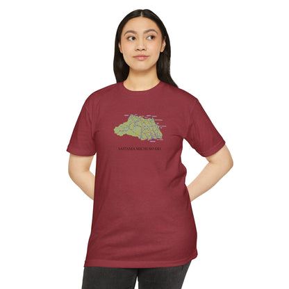 Saitama Michi no Eki Map T-Shirt | 21 Roadside Stations & Road Map