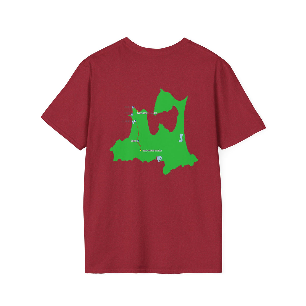 国道３３９号線　階段国道Tシャツ　 — 青森　道の駅４ヵ所ルートマップ