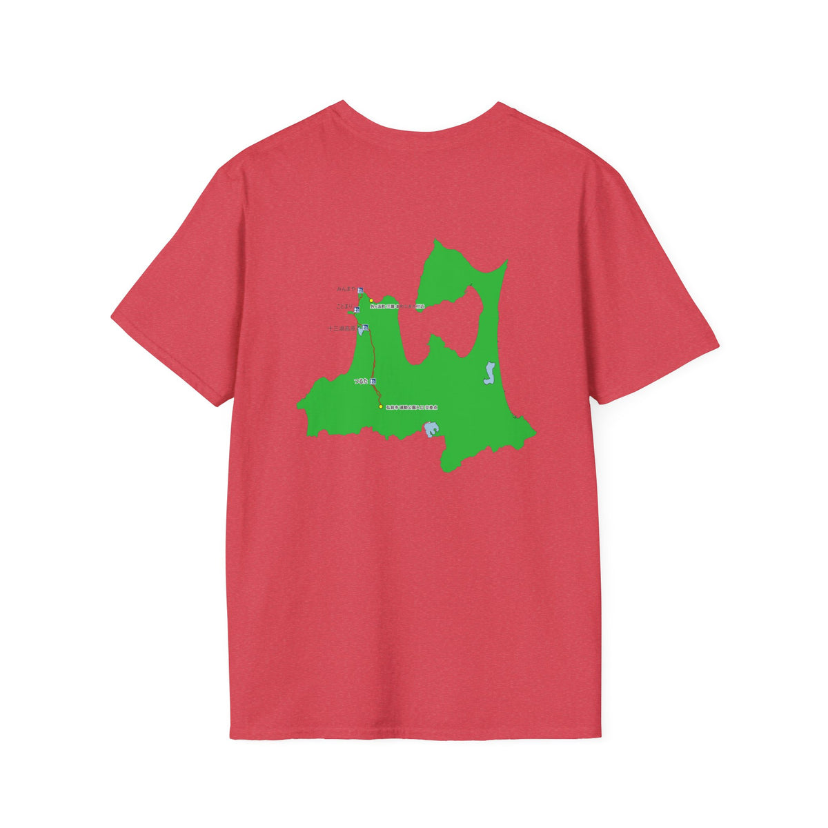 国道３３９号線　階段国道Tシャツ　 — 青森　道の駅４ヵ所ルートマップ