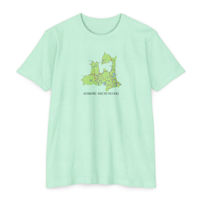 青森県道の駅マップTシャツ — 道の駅全28所
