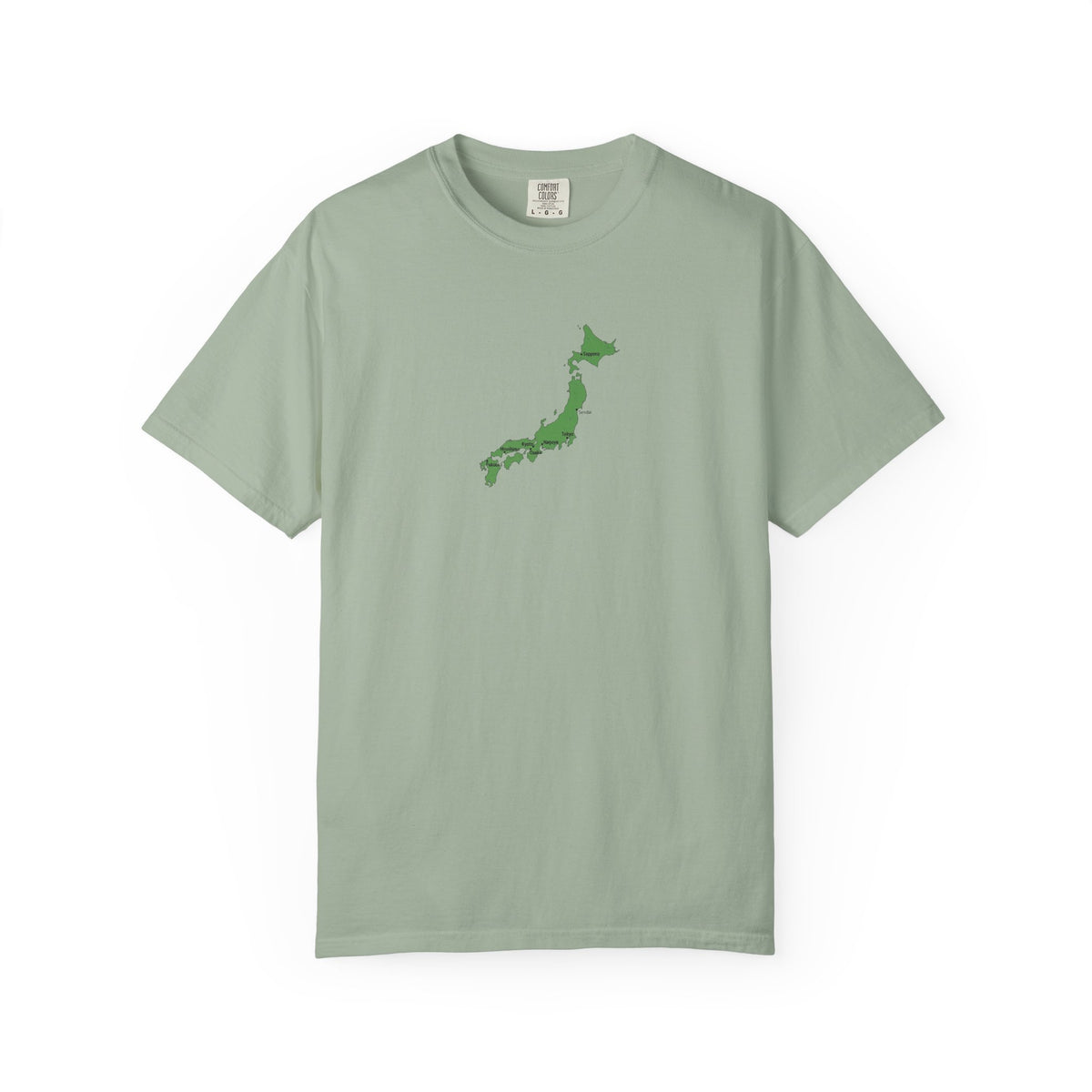 日本列島マップ Tシャツ｜主要都市入り｜Japan Map｜ユニセックス コットンTシャツ