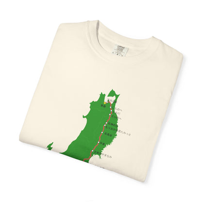 国道4号線 日本橋～青森ルートマップ Tシャツ｜ユニセックス コットンTシャツ