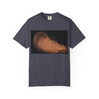 花火バーストTシャツ — 長岡　不死鳥　2026 夜空写真シャツ