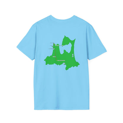 国道３３９号線　階段国道Tシャツ　 — 青森　道の駅４ヵ所ルートマップ