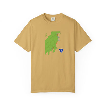 国道６号線 日本橋～仙台ルートマップ Tシャツ｜ユニセックス コットンTシャツ