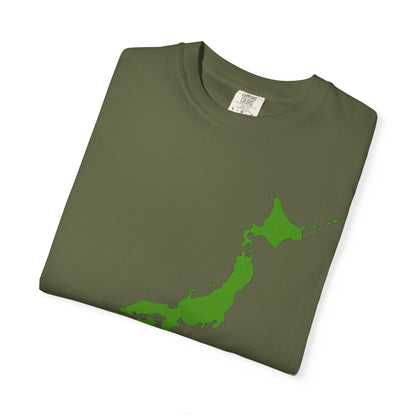 日本列島マップ Tシャツ｜精密地図デザイン｜Japan Map｜ユニセックス コットンTシャツ