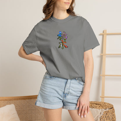 栃木 Tochigi Kanji Art T-Shirt | Mt. Nantai, Lake Chuzenji, Kegon Falls, Wisteria & Strawberry Design