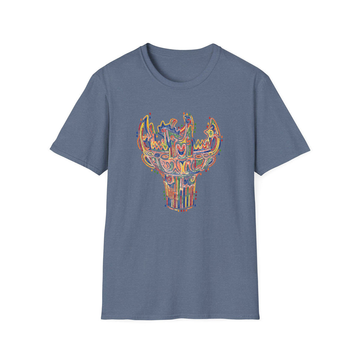 彩炎 JOMON｜カラフル火焔型土器 Tシャツ