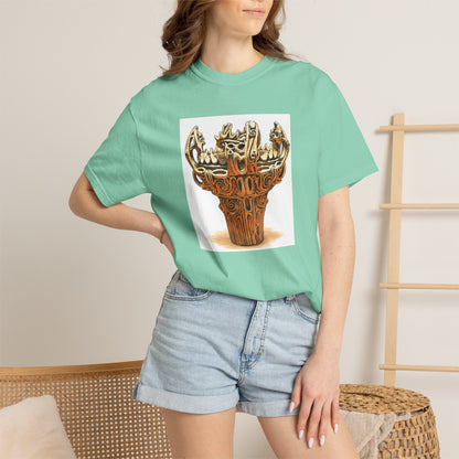 火焔型土器 Tシャツ｜縄文文化デザイン｜ユニセックス コットンTシャツ