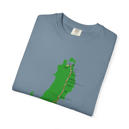 国道4号線 日本橋～青森ルートマップ Tシャツ｜ユニセックス コットンTシャツ