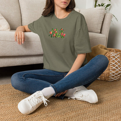 福島 Fukushima Peach Kanji Art T-Shirt | Japanese Brush Design