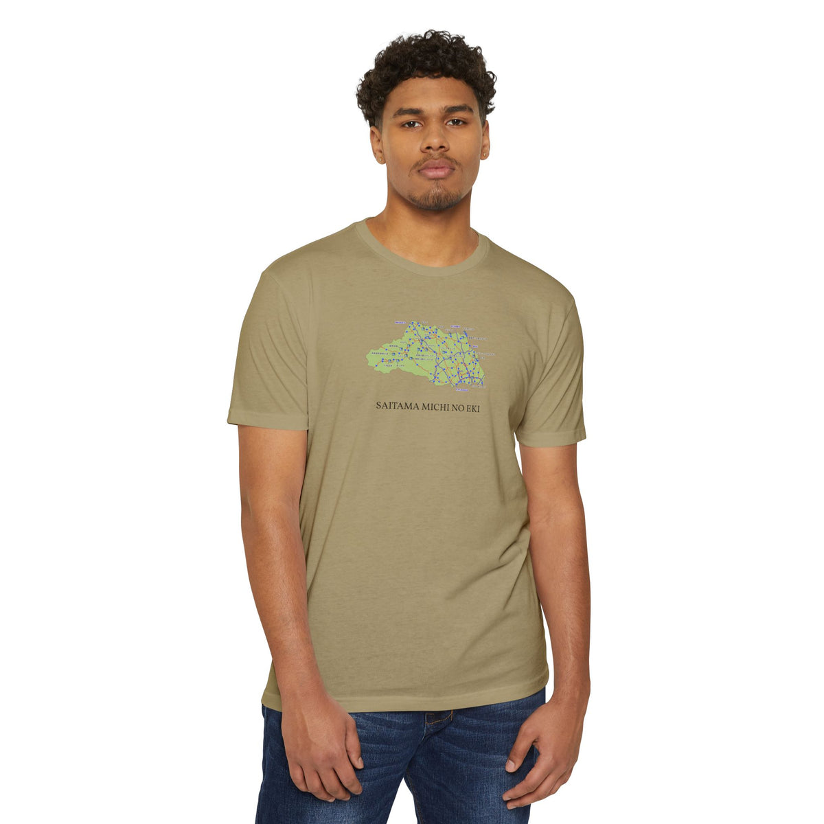 Saitama Michi no Eki Map T-Shirt | 21 Roadside Stations & Road Map