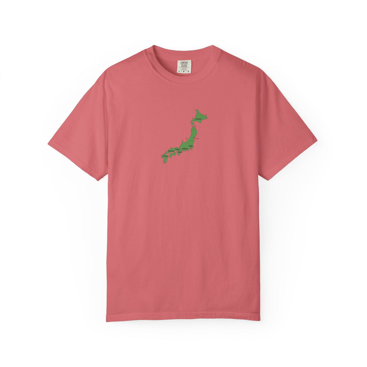 日本列島マップ Tシャツ｜主要都市入り｜Japan Map｜ユニセックス コットンTシャツ