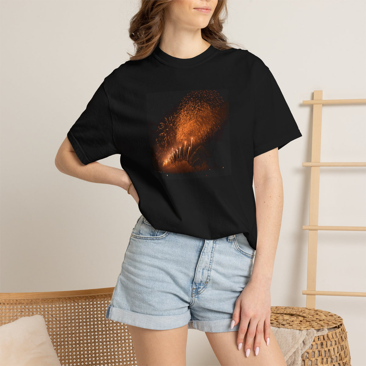 大曲の花火 （2026年版）｜秋田・夜空を彩る花火写真Tシャツ　｜Omagari Fireworks Photo T-Shirt