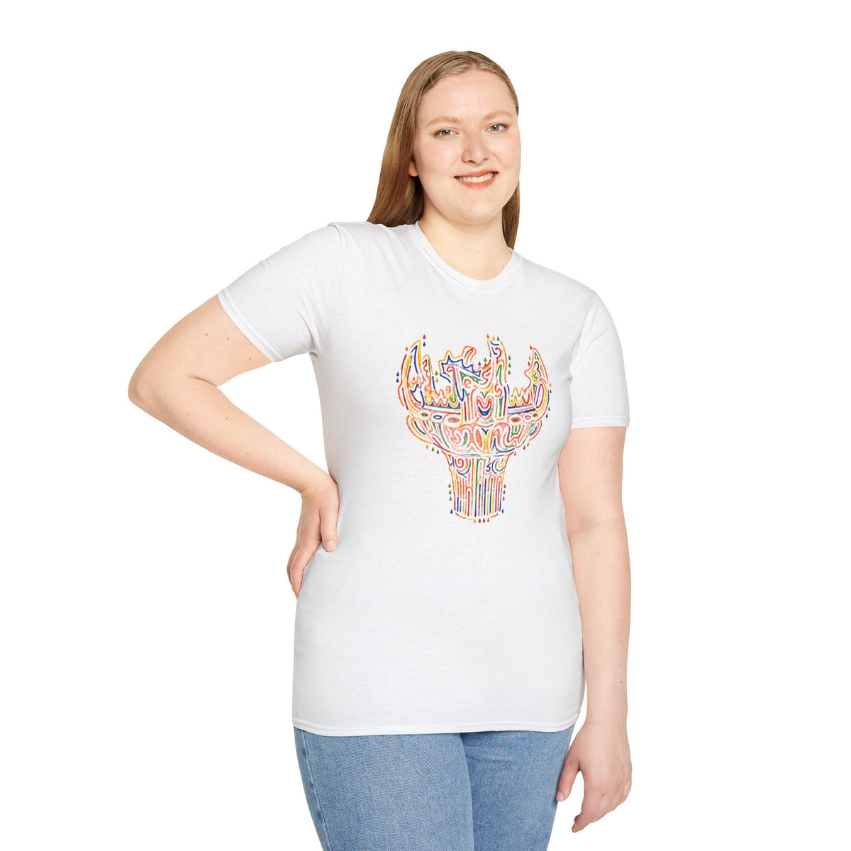 彩炎 JOMON｜カラフル火焔型土器 Tシャツ