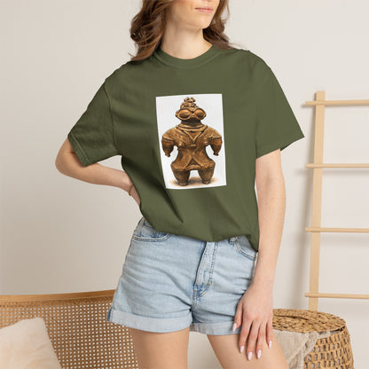遮光器土偶 Tシャツ｜縄文文化デザイン｜ユニセックス コットンTシャツ