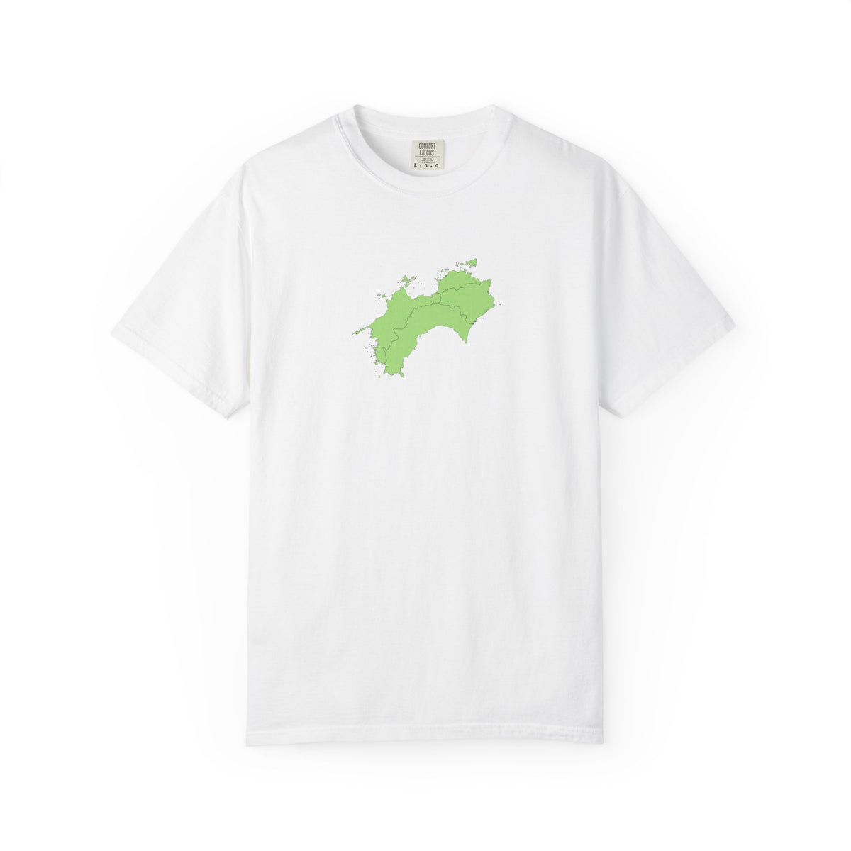 Shikoku Map T-Shirt | Japan Island & Coastal Map Design | Unisex Cotton Tee