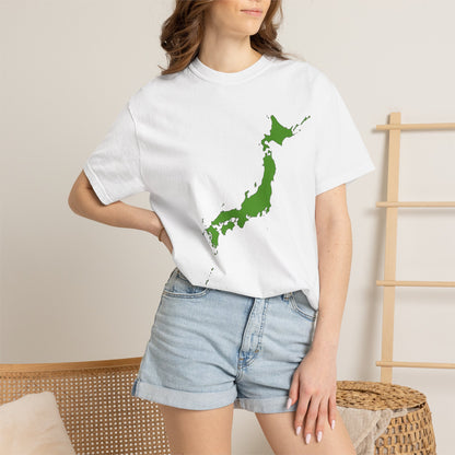 日本列島マップ Tシャツ｜精密地図デザイン｜Japan Map｜ユニセックス コットンTシャツ