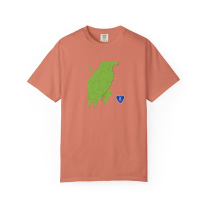 国道６号線 日本橋～仙台ルートマップ Tシャツ｜ユニセックス コットンTシャツ