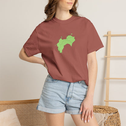 Shikoku Map T-Shirt | Japan Island & Coastal Map Design | Unisex Cotton Tee