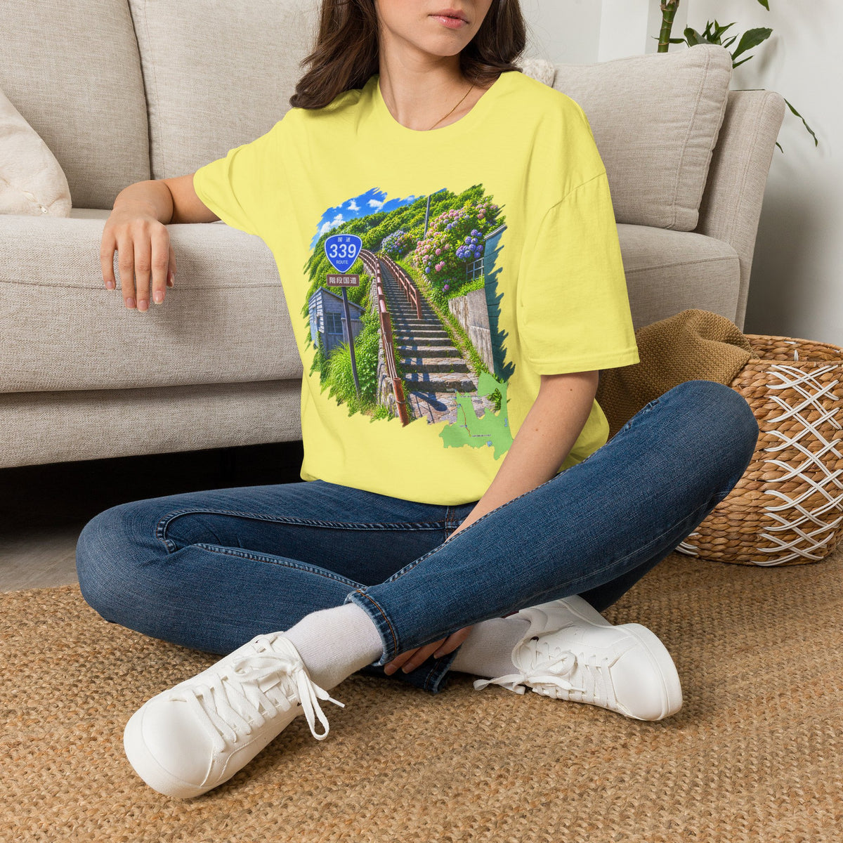 Route 339 Staircase National Highway T-Shirt | Cape Tappi Aomori