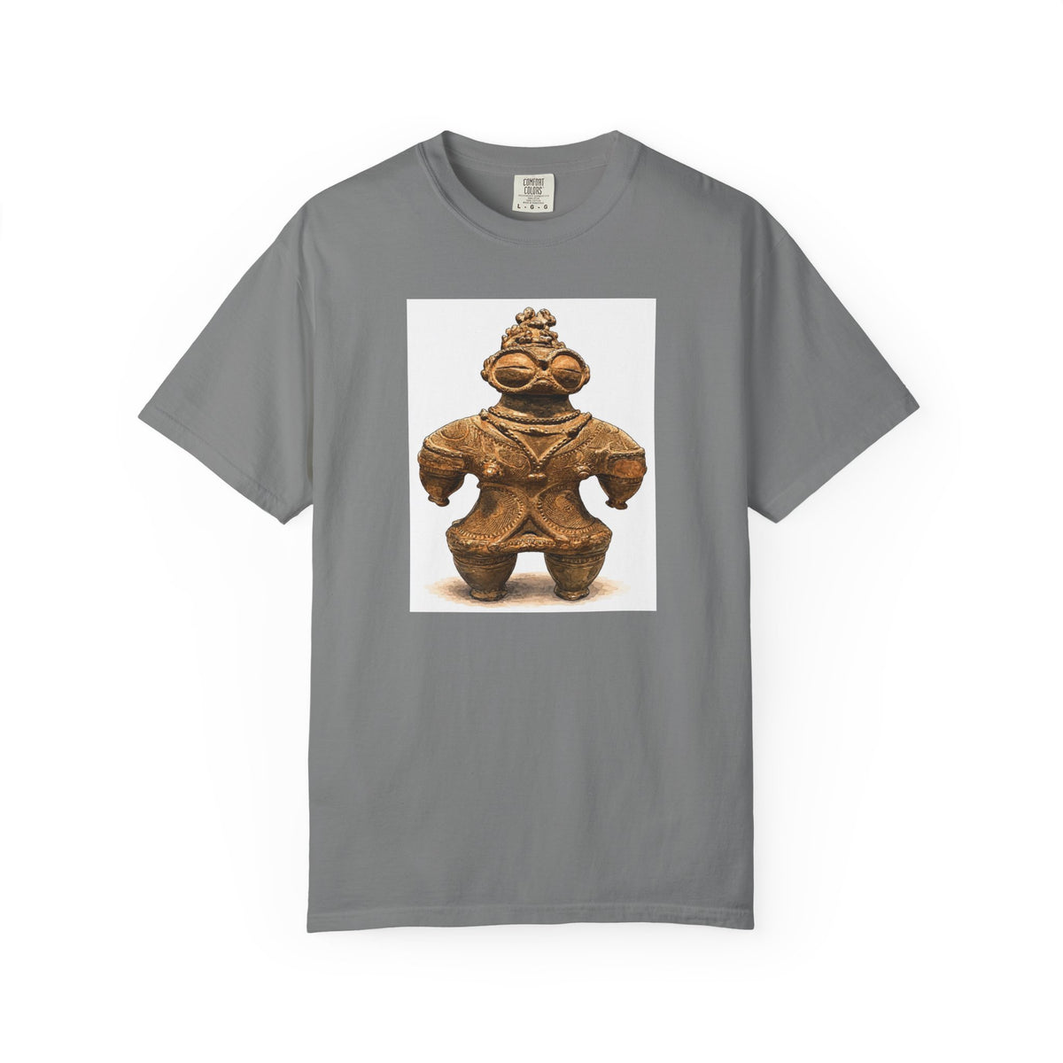 遮光器土偶 Tシャツ｜縄文文化デザイン｜ユニセックス コットンTシャツ