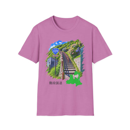 国道３３９号線　階段国道Tシャツ　 — 青森　道の駅４ヵ所ルートマップ