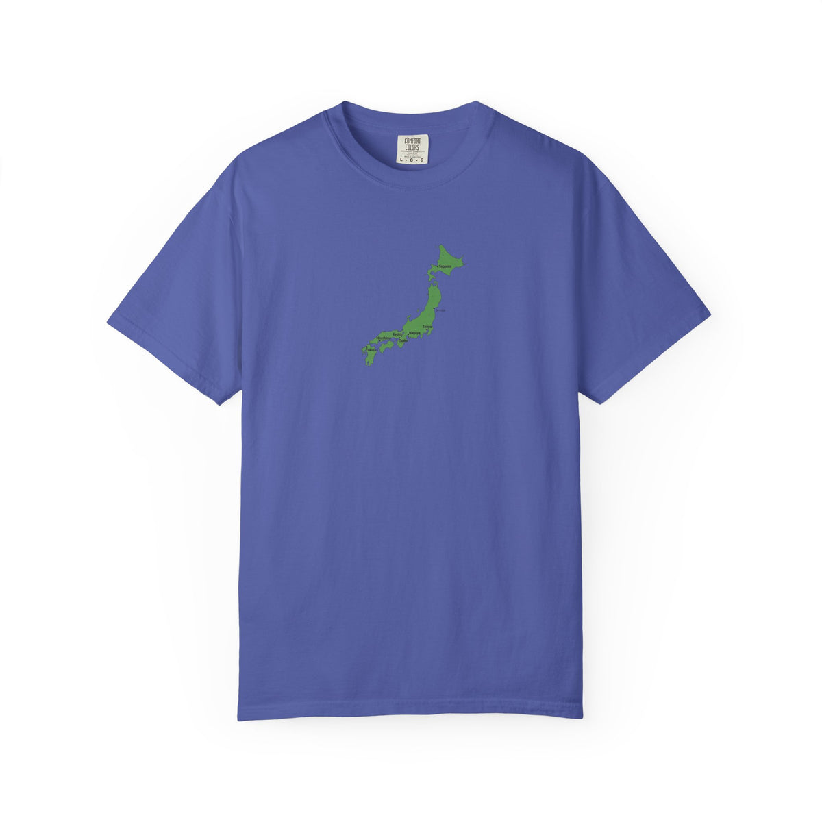 日本列島マップ Tシャツ｜主要都市入り｜Japan Map｜ユニセックス コットンTシャツ