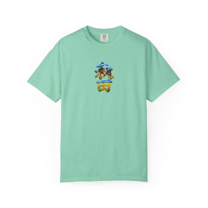 秋田　なまはげ　と　稲穂　毛筆Tシャツ｜男鹿半島・田んぼ風景デザイン