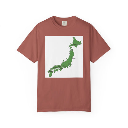 日本列島マップ Tシャツ｜主要都市入り｜Japan Map｜ユニセックス コットンTシャツ