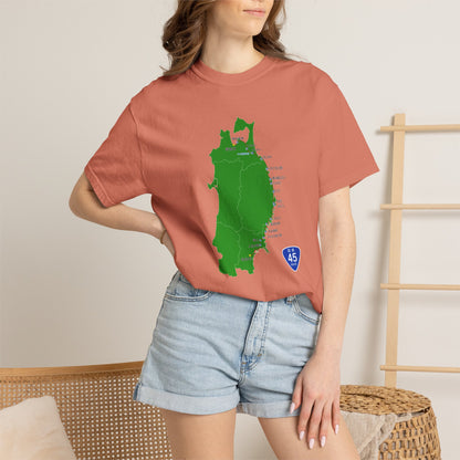国道４５号線 仙台～青森ルートマップ Tシャツ｜ユニセックス コットンTシャツ