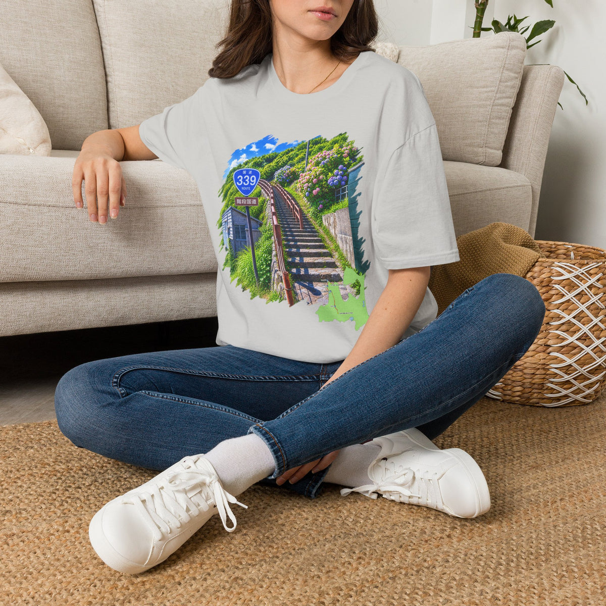 Route 339 Staircase National Highway T-Shirt | Cape Tappi Aomori
