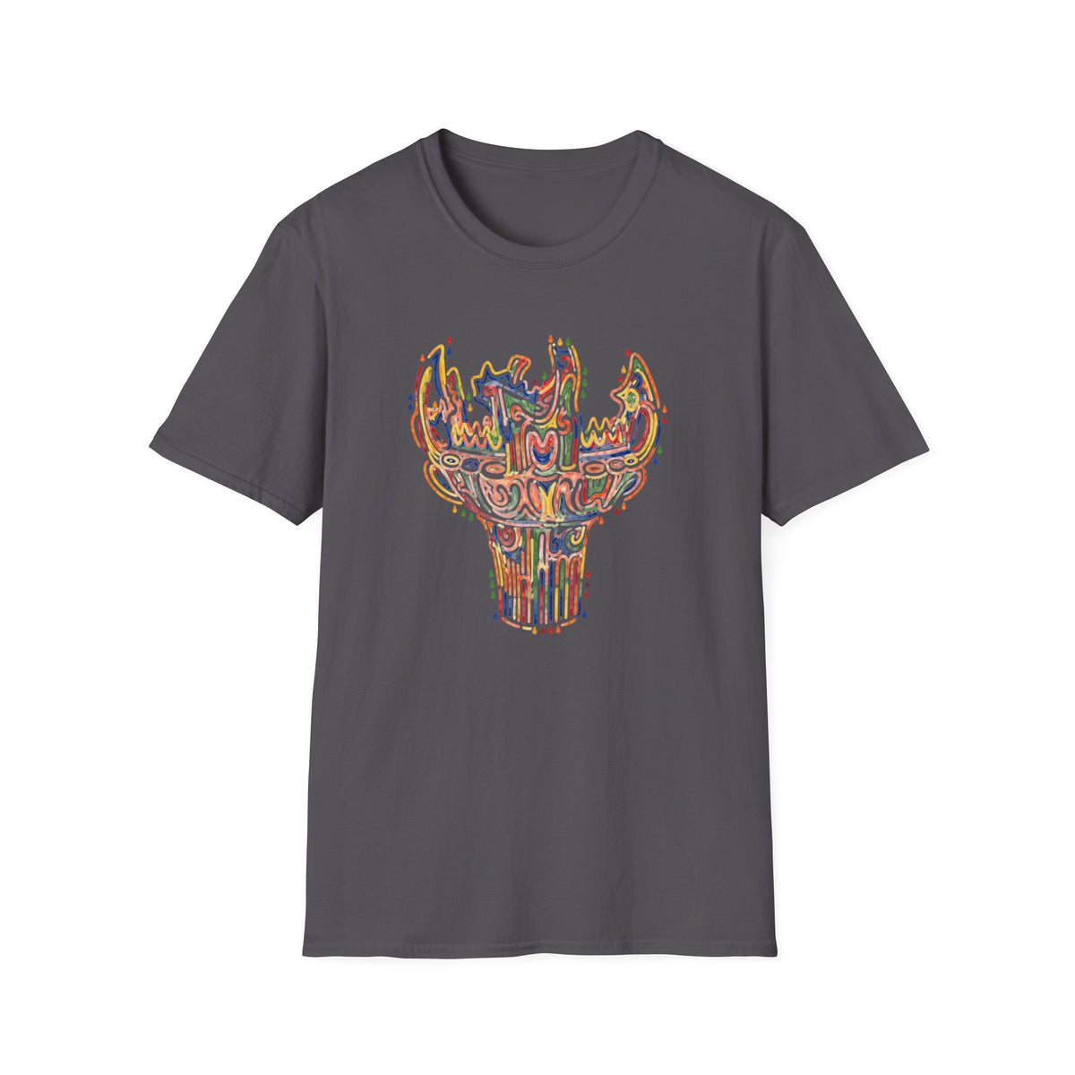 彩炎 JOMON｜カラフル火焔型土器 Tシャツ