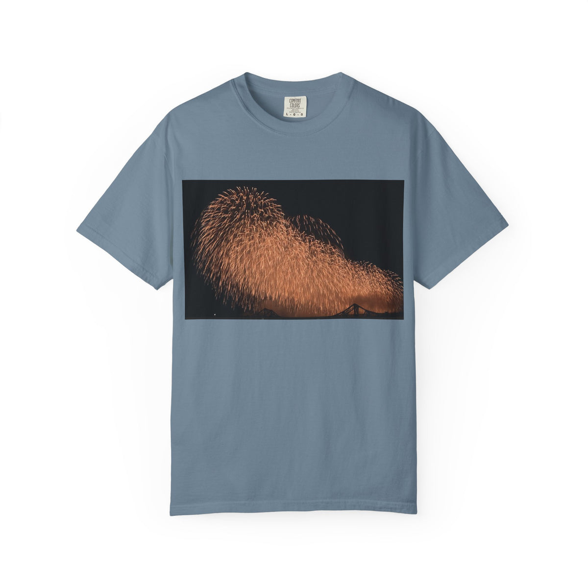 不死鳥のごとき大輪の華Tシャツ（2026年版） — 日本三大花火の街、2026年、長生橋、復興祈願の巨大花火