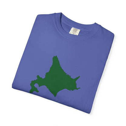 北海道 地図デザイン Tシャツ｜ユニセックス コットンTシャツ