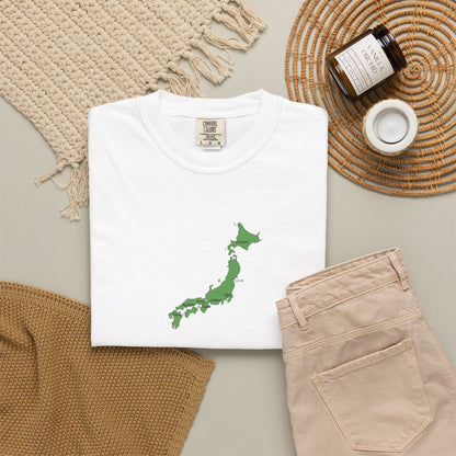 日本列島マップ Tシャツ｜主要都市入り｜Japan Map｜ユニセックス コットンTシャツ