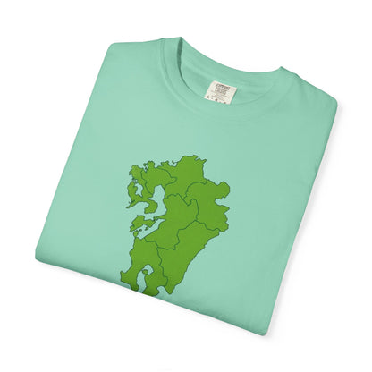 九州地方 地図デザイン Tシャツ｜ユニセックス コットンTシャツ