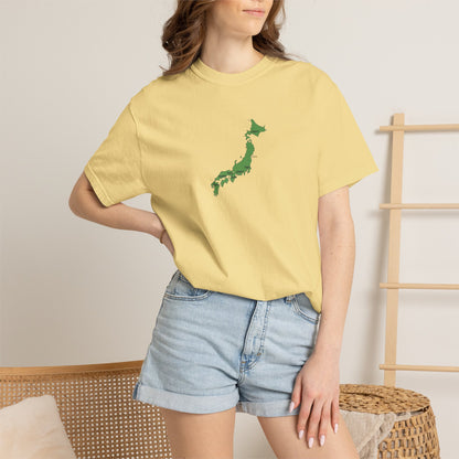 日本列島マップ Tシャツ｜主要都市入り｜Japan Map｜ユニセックス コットンTシャツ