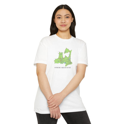 青森県道の駅マップTシャツ — 道の駅全28所