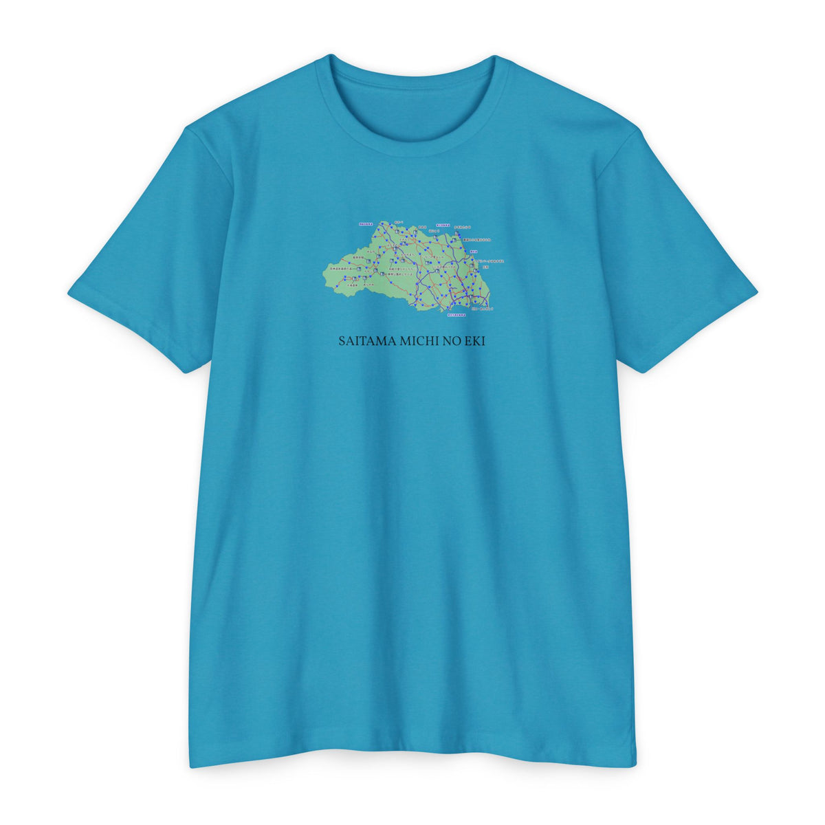 Saitama Michi no Eki Map T-Shirt | 21 Roadside Stations & Road Map